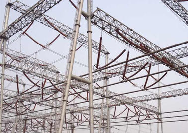 10 - 500kV โครงสร้างสถานีไฟฟ้าย่อยเหล็กไฟฟ้าสำหรับอุปกรณ์จำหน่ายไฟฟ้า